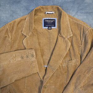American Eagle Outfitters Mens Large Corduroy Blazer Jacket Vintage Preppy Style